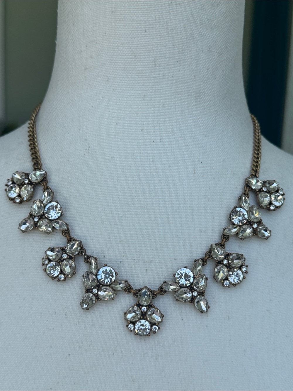 J.Crew rhinestone statement necklace